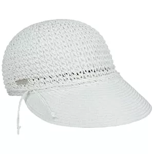 Seeberger Hüte & Mützen Seeberger Uni Rollable Crochet Cap Damencap Sommercap Sonnencap Sonnenvisor Strohcap Strandcap Damen - mit Schirm Sommer Frühling-Sommer