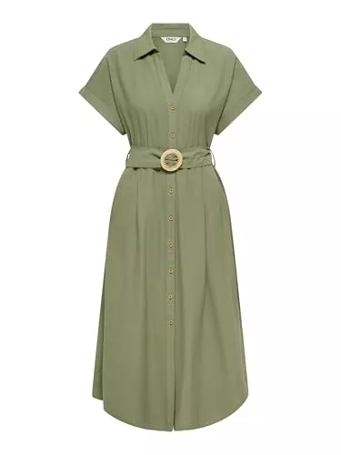 ONLY Freizeit ONLY Damen Onljakiri Linen Ss Midi Dress Noos WVN Onljakiri Linen Ss Midi Dress Noos WVN (1er Pack)
