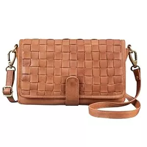 STILORD Taschen & Rucksäcke STILORD 'Carmen' Geflochtene Handtasche Leder Damen Mittel-Groß Gewebte Alltagstasche Flechtoptik Umhänge-Tasche Echtleder Schultertasche Elegante Vintage Ledertasche