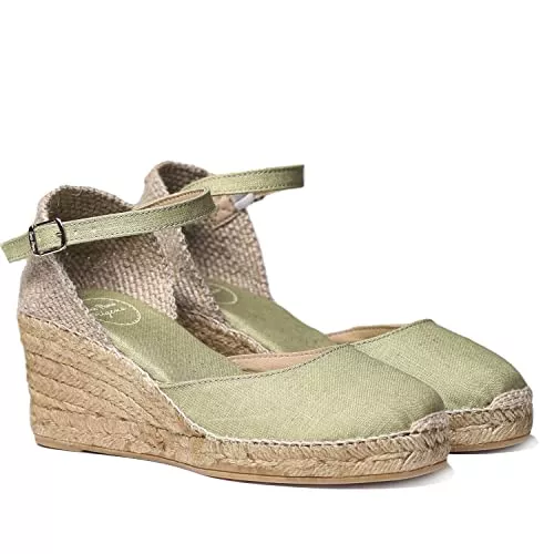 Toni Pons High Heels Toni Pons CALDES vegane Damen Keil-Espadrille aus Leinen.