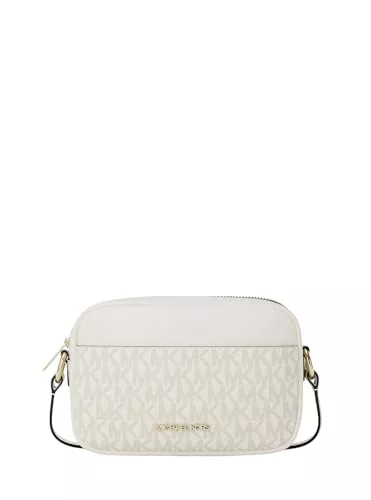 Michael Kors Taschen & Rucksäcke Michael Kors Jet Set Klein Signature Logo Kamera Umhängetasche Hellcreme