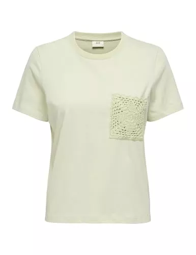 JDY T-Shirts JDY Damen Jdyselma S/S Crochet Pocket Top JRS Noos Jdyselma S/S Crochet Pocket Top JRS Noos (1er Pack)