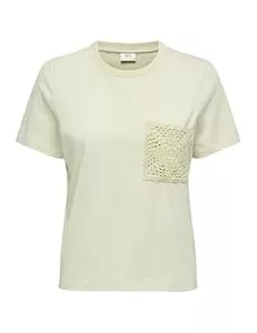 JDY T-Shirts JDY Damen Jdyselma S/S Crochet Pocket Top JRS Noos Jdyselma S/S Crochet Pocket Top JRS Noos (1er Pack)