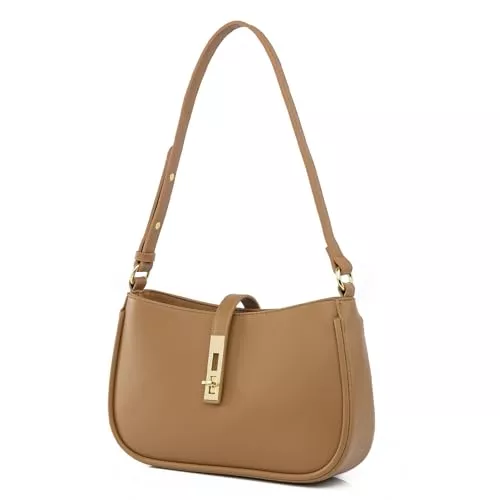 Travistar Taschen & Rucksäcke Travistar Handtasche Damen Klein Elegant Schultertasche Damen PU Leder Achseltasche Y2k Tasche Satteltasche Abendtasche Clutch mit Reißverschluss Coole Khaki Umhängetasche für Teenager Mädchen