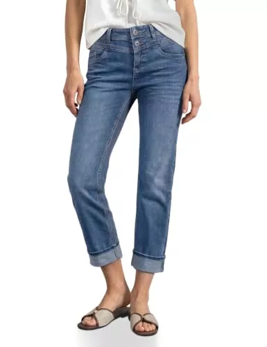 Street One Jeans Street One Damen Straight Leg Jeans im Casual Fit mit Turn-Up 3818271