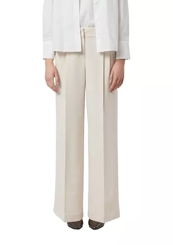 Comma Hosen Comma Wide-Leg-Hose mit Falten und doppeltem Bund