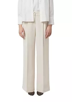 Comma Hosen Comma Wide-Leg-Hose mit Falten und doppeltem Bund