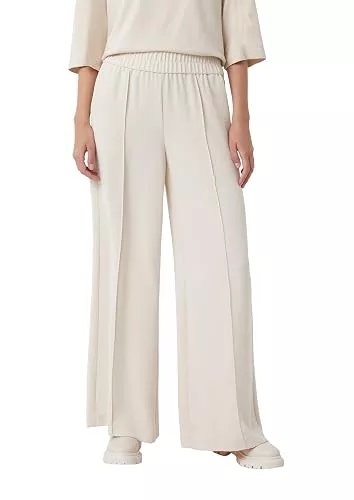 Comma Hosen Comma Fließende Hose mit Biesen und Elastikbund