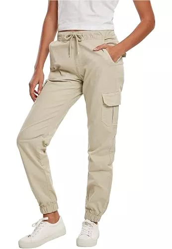 Urban Classics Hosen Urban Classics Damen Ladies High Waist Cargo Jogging Pants