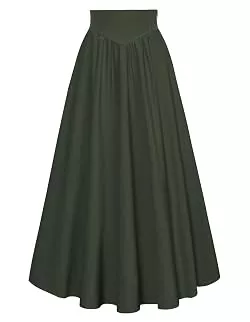 SCARLET DARKNESS  SCARLET DARKNESS Damen Viktorianische Trachtenrock Mittelalter Hohe Taille Maxi Rock