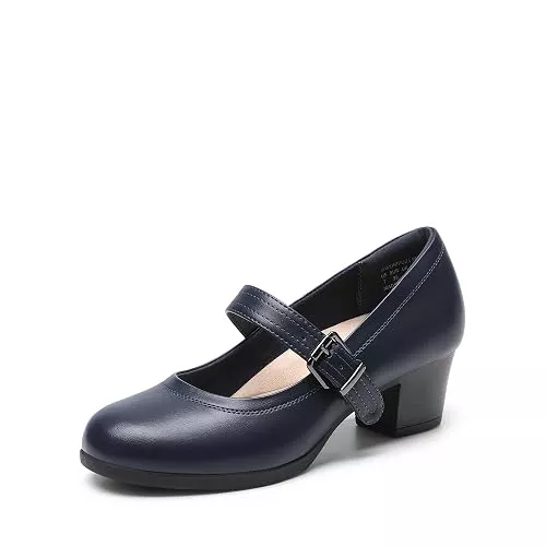 DREAM PAIRS High Heels DREAM PAIRS Damen Mary Janes Pumps Chunky High Heel Kleid Schuhe Dicker Absatz Pumps für Damen