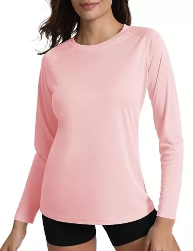 MAGCOMSEN Langarmshirts MAGCOMSEN UV Shirt Damen Langarmshirt Sport Shirts Longsleeve Basic Laufshirt Wandershirt Sommer T-Shirt Fitness Tops