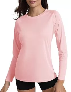 MAGCOMSEN Langarmshirts MAGCOMSEN UV Shirt Damen Langarmshirt Sport Shirts Longsleeve Basic Laufshirt Wandershirt Sommer T-Shirt Fitness Tops