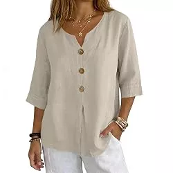 WDCHAOYUE Langarmblusen Musselin Bluse Damen Kurzarm Sommerbluse Oversized Elegant V-Ausschnitt Tshirts GroßE GrößEn Leichte Hawaii Hemd LäSsige Bluse Top