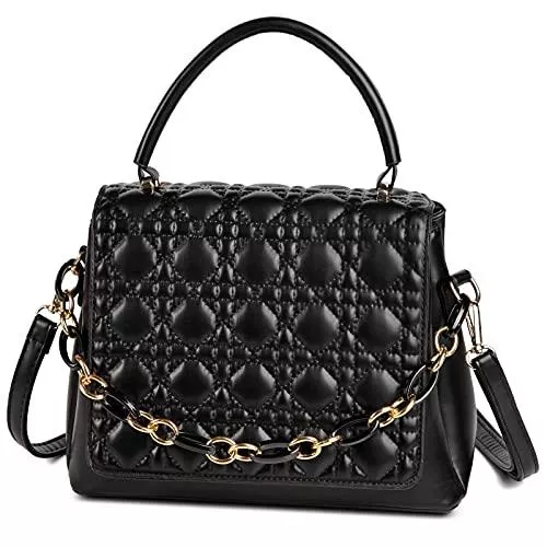 Travistar Taschen & Rucksäcke Travistar Umhängetasche Damen Kleine - Top Griff Tasche Kleine Handtaschen Crossbody Bag für Frauen - Tasche Schultertasche Abendtasche Citytasche Arbeit Shopping Reise PU Leder, Schwarz