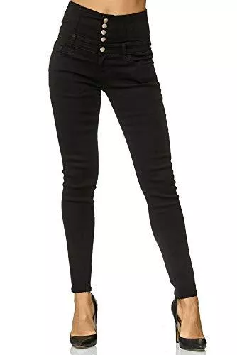 Elara Jeans Elara Damen Stretch Jeans Skinny High Waist Chunkyrayan