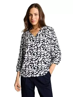 TOM TAILOR Langarmblusen TOM TAILOR Damen Bluse mit V-Ausschnitt