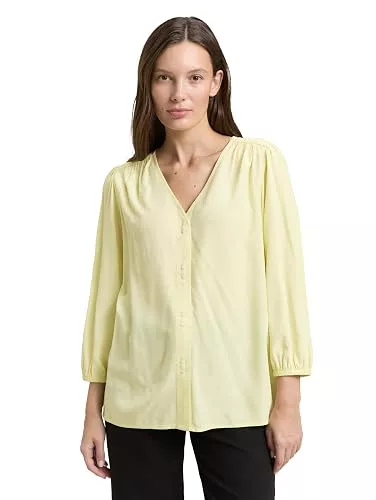 TOM TAILOR Langarmblusen TOM TAILOR Damen Bluse mit V-Ausschnitt