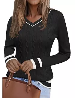 Kistore Pullover & Strickmode Kistore Pullover Damen V-Ausschnitt Damen Pullover Herbst Elegant 2026 S-XL