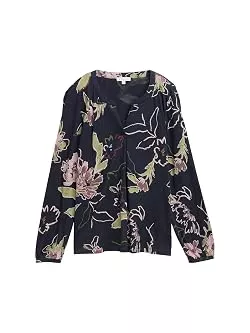 TOM TAILOR Langarmblusen Tom Tailor Damen 1047745 Blusenshirt mit Bügelfalte
