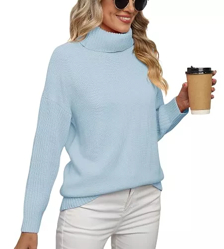 Anelune Pullover & Strickmode Damen Oversized Rollkragenpullover Winter