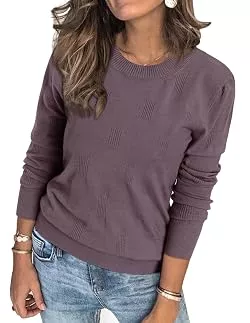 Arach&amp;Cloz Pullover & Strickmode Arach&amp;Cloz Pullover Damen Kurzarm Langarm Elegant Frühjahr Sommer Winter Strickpullover Rundhals Pulli Sweatshirt