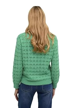 KAFFE Pullover & Strickmode KAFFE Damen Strickpullover KAelena Damen Strickpullover Langarm Lochmuster Strickpulli Rundhals Pullover Lange Ärmel
