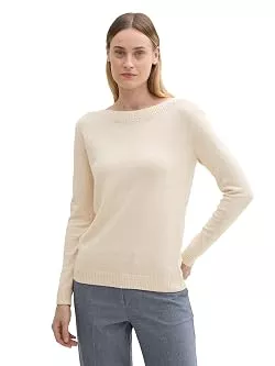 TOM TAILOR Pullover & Strickmode Tom Tailor Damen 1045347 Strickpullover mit U-Boot-Ausschnitt