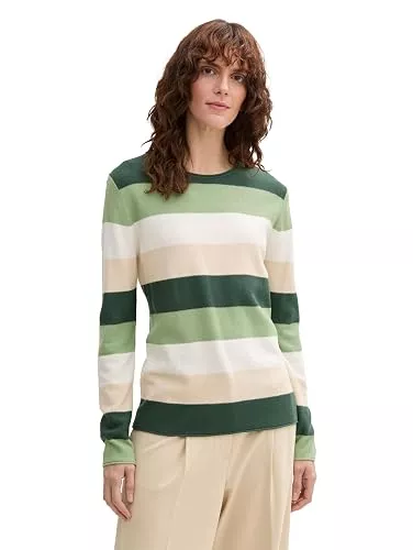 TOM TAILOR Pullover & Strickmode Tom Tailor Damen Strickpullover mit Rundhals
