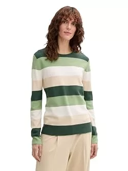 TOM TAILOR Pullover & Strickmode Tom Tailor Damen Strickpullover mit Rundhals