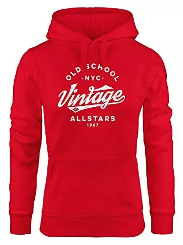 Neverless Kapuzenpullover Neverless® Hoodie Damen College Style Schriftzug Oldschool Vintage Allstars Kapuzen-Pullover Fashion Streetstyle