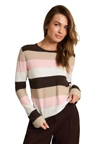 TOM TAILOR Pullover & Strickmode Tom Tailor Damen Strickpullover mit Rundhals