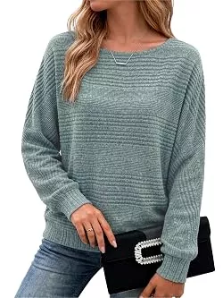 Ryhula Pullover & Strickmode Ryhula Pullover Damen Herbst Winter Strickpullover Elegant Basic Sweatshirt