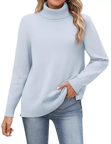 Zeagoo Pullover & Strickmode Zeagoo Pullover Damen Rollkragenpullover Elegant Turtleneck Strickpullover