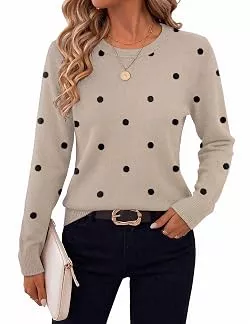 Hotouch Pullover & Strickmode Hotouch Pullover Damen Elegant Herbst Winterpullover Langarm Damenpullover