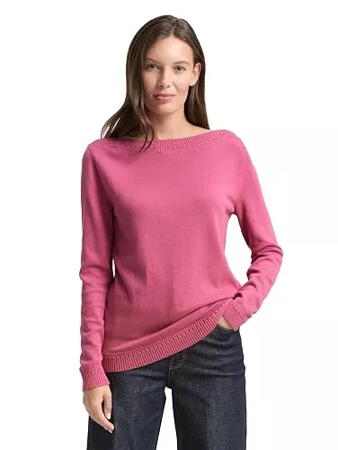 TOM TAILOR Pullover & Strickmode Tom Tailor Damen 1045347 Strickpullover mit U-Boot-Ausschnitt