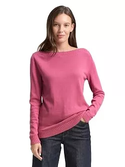 TOM TAILOR Pullover & Strickmode Tom Tailor Damen 1045347 Strickpullover mit U-Boot-Ausschnitt