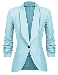 UNibelle Blazer UNibelle Damen Blazer Elegant Tailliert Business Anzug 3/4 Ärmel lang Schwarz Stickjacke
