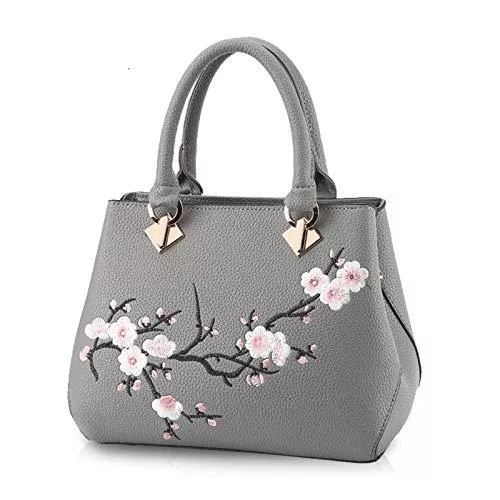 NICOLE&amp;DORIS Taschen & Rucksäcke NICOLE&amp;DORIS Elegant Freizeit Schön Damen Handtaschen Umhängetasche Damenhandtaschen Henkeltaschen Schultertaschen Wasserdicht Dauerhaft PU Grau