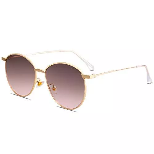 SOJOS Sonnenbrillen & Zubehör SOJOS Schick Metall Runde Sonnenbrille Damen Herren Polarisiert DEWDROP