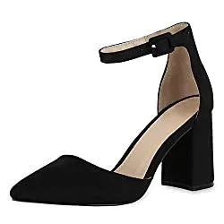 SCARPE VITA High Heels SCARPE VITA Damen Spitze Pumps mit Blockabsatz Chunky Heels