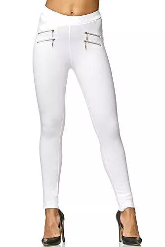 Elara Hosen Elara Damen Stretch Hosen High Waist Chunkyrayan