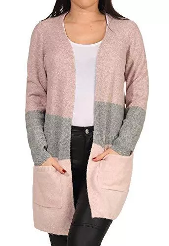 VERO MODA Jacken VERO MODA Damen Vmdina Ls Open Block Cardigan Ga Color Strickjacke