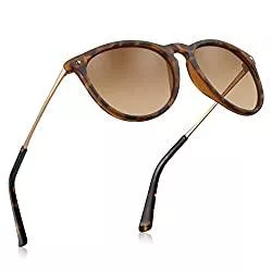 Carfia Sonnenbrillen & Zubehör Carfia Vintage Polarisierte Sonnenbrille/Blaulichtfilter Brille für Damen Herren UV400 Schutz Ultraleicht Rahmen