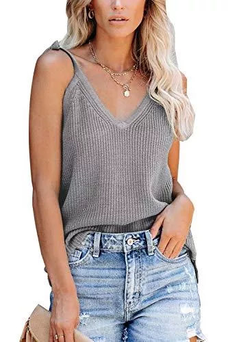 Ancapelion Tops Ancapelion Damen Sommer Bluse Ärmellose Tank Top Shirt Elegant Weste Hemdbluse Loose fit T Shirt