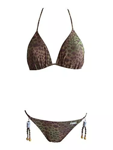 Solar Bademode Solar Tan Thru Neckholder-Triangel-Bikini 8011180-84 braun/grün