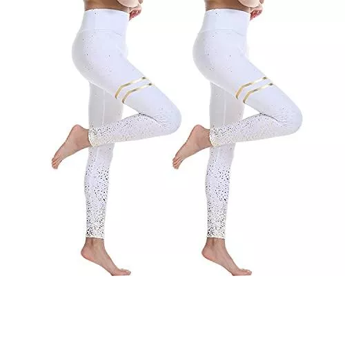 BESIDE STAR Leggings BESIDE STAR Damen Sport Leggings (2 Stücke) Slim Fit Shape Sporthose dünn Knöchellang Leggins Lang Yoga Tights Viele Größen
