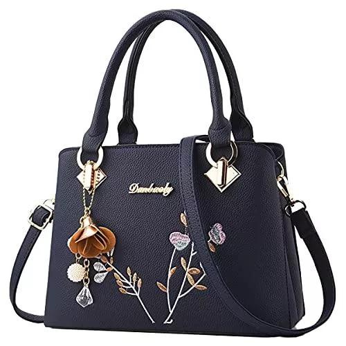 NIYUTA Taschen & Rucksäcke NIYUTA Damen handtaschen Mode Trend Schultertaschen Bestickt PU Leder Shopper Umhängetaschen Blau
