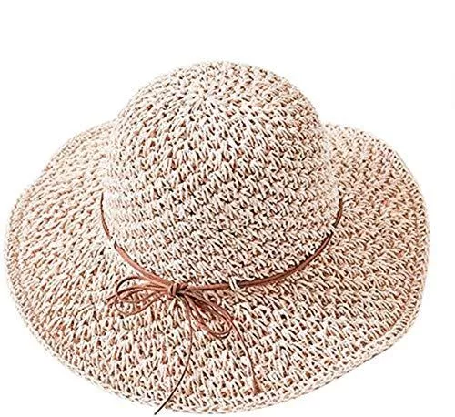 Qchomee Hüte & Mützen Qchomee Frauen Strohhut Damen Sonnenhut Atmungsaktiv Sommerhut Sonnencreme Anglerhut Outdoor Hut Faltbar Fischerhut Sommer Anti-UV elegant Strandhut für Wandern Camping Tourismus Khaki/Beige