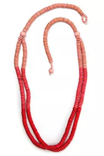 collezione alessandro Schmuck collezione alessandro Lange Kette Mabel aus Holzplättchen